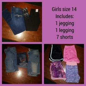 Girls size 14 bottoms LOT